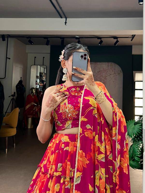 LNB 145 Marble pnk Designer lehenga manufacturers in Delhi